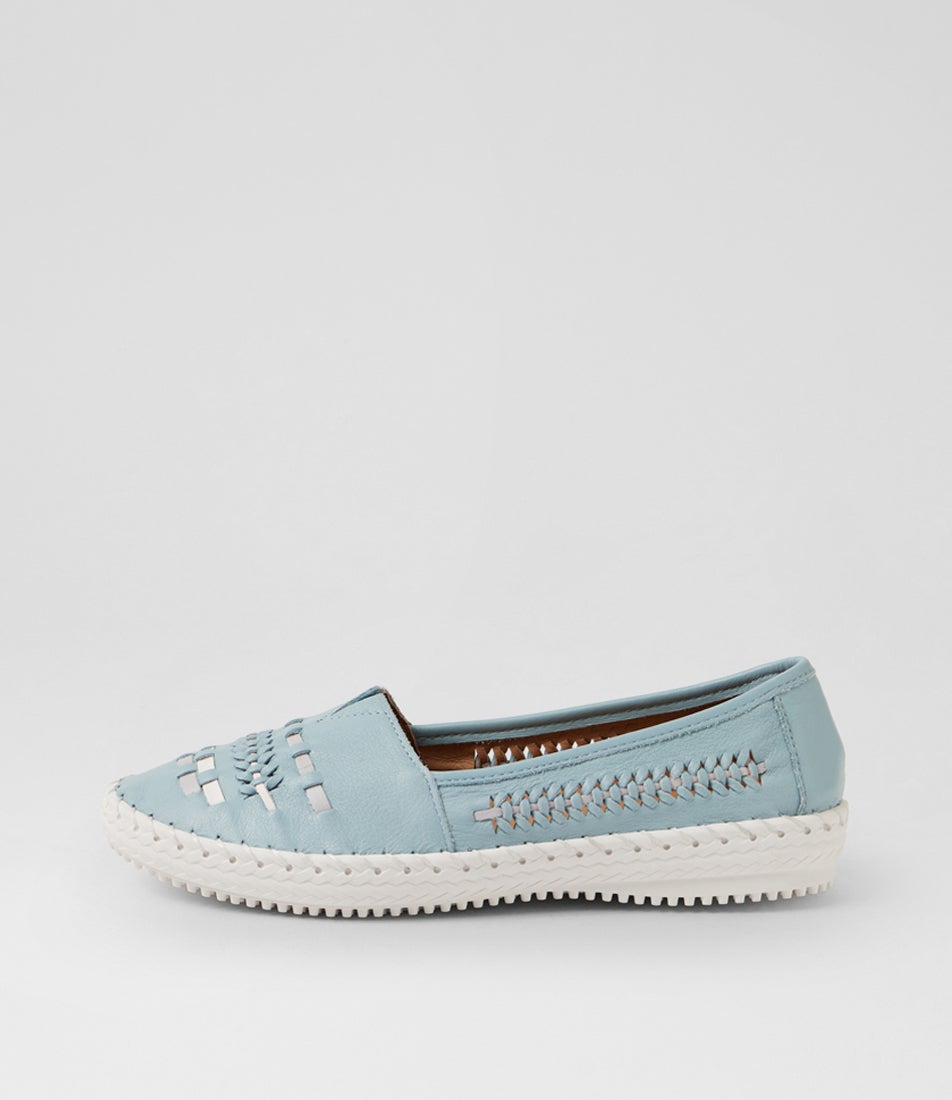 Wandies Dove Blue Multi Leather Loafers Wandies Dove Blue Multi Leather Loafers