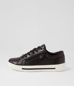 Evone Black Leather Sneakers Evone Black Leather Sneakers