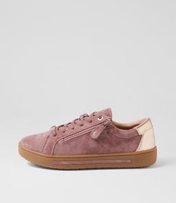EVONE SU DK MAUVE ROSE GOLD SUEDE LEATHER