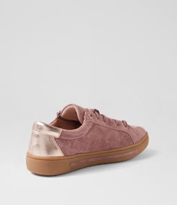 EVONE SU DK MAUVE ROSE GOLD SUEDE LEATHER