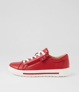 Evone Dark Red Leather Sneakers Evone Dark Red Leather Sneakers