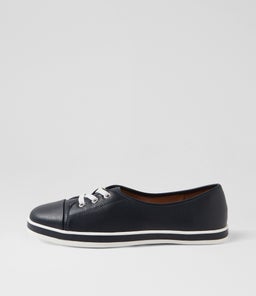 Augusts Navy Leather Sneakers Augusts Navy Leather Sneakers