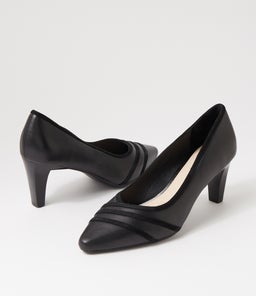 MONIA SU BLACK LEATHER SUEDE