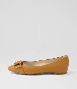 PLENTO SU DK TAN TORTOSHELL LEATHER BUCKLE