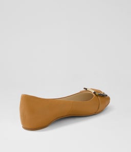PLENTO SU DK TAN TORTOSHELL LEATHER BUCKLE