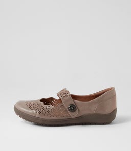 ROSEZ SU TAUPE METALLIC SUEDE