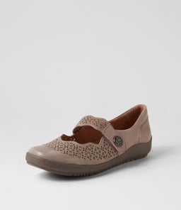 ROSEZ SU TAUPE METALLIC SUEDE