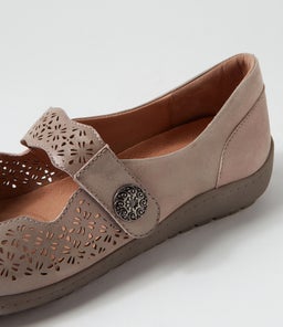 ROSEZ SU TAUPE METALLIC SUEDE