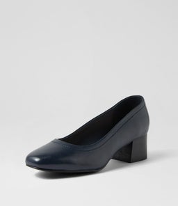 BLYTHE2 SU NAVY BLACK HEEL LEATHER