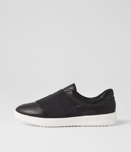 ZORRY SU BLACK WHITE SOLE LEATHER ELASTIC