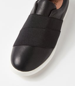 ZORRY SU BLACK WHITE SOLE LEATHER ELASTIC