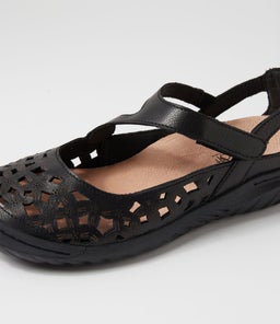 TEASI SU BLACK BLACK SOLE LEATHER