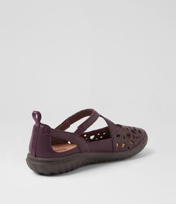 TEASI SU PURPLE DK BROWN SOLE LEATHER