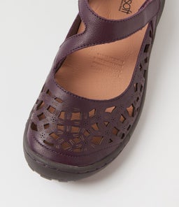 TEASI SU PURPLE DK BROWN SOLE LEATHER