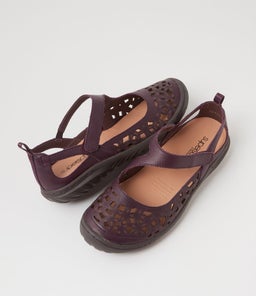 TEASI SU PURPLE DK BROWN SOLE LEATHER