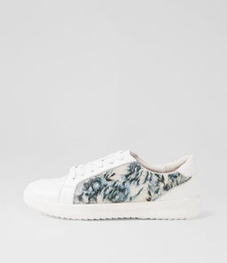 ZATTI SU WHITE BLUE FLORAL JEWEL MULTI