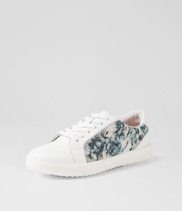 ZATTI SU WHITE BLUE FLORAL JEWEL MULTI