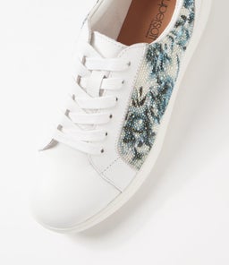 ZATTI SU WHITE BLUE FLORAL JEWEL MULTI