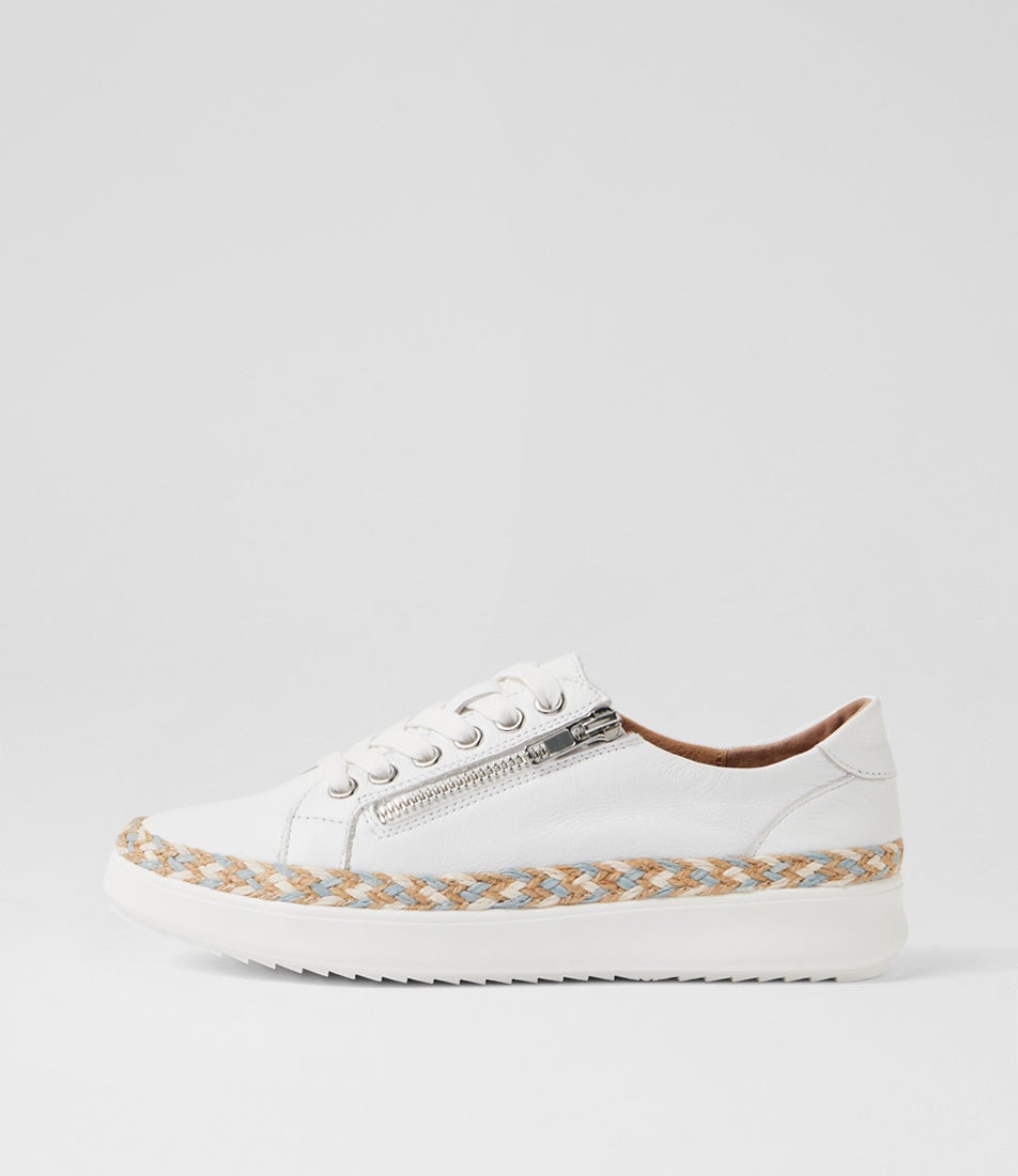 Zomo White Blue Natural Multi Sneakers Zomo White Blue Natural Multi Sneakers