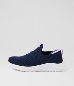 Bethie Navy Purple Knit Sneakers Bethie Navy Purple Knit Sneakers