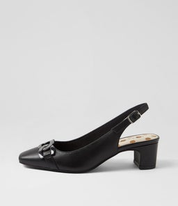 Klever Black Leather Heels Klever Black Leather Heels