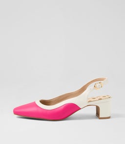 KEZI SU CANDY PINK WHITE LEATHER