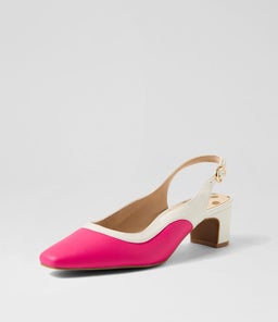 KEZI SU CANDY PINK WHITE LEATHER