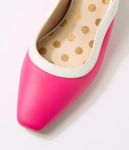 KEZI SU CANDY PINK WHITE LEATHER