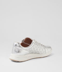 SUGGEST SU SILVER WHITE SOLE LEATHER