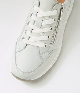 SAMM SU WHITE SILVER FONT LEATHER