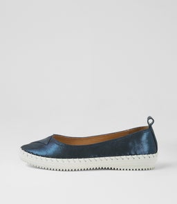 WAVERLEY SU NAVY SHIMMER LEATHER