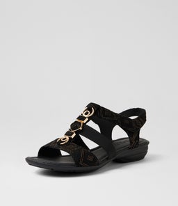 BARTIE SU BLACK GOLD DOT LEATHER
