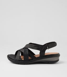 BIRDIES SU BLACK BLACK SOLE LEATHER