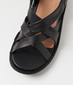 BIRDIES SU BLACK BLACK SOLE LEATHER