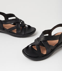 BIRDIES SU BLACK BLACK SOLE LEATHER