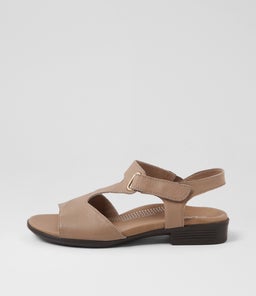 Coras Light Taupe Leather Sandals Coras Light Taupe Leather Sandals