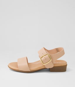 Clariss Dark Nude Leather Sandals Clariss Dark Nude Leather Sandals