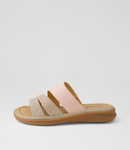 DEIDRE SU LT TAUPE DUSTY PINK LEATHER