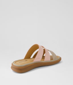 DEIDRE SU LT TAUPE DUSTY PINK LEATHER