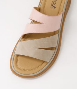 DEIDRE SU LT TAUPE DUSTY PINK LEATHER