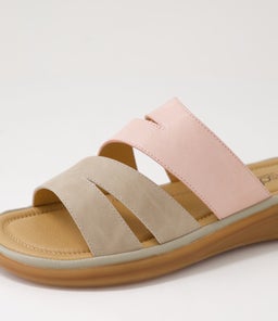 DEIDRE SU LT TAUPE DUSTY PINK LEATHER