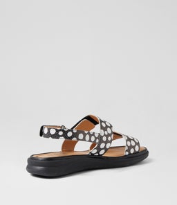 DARI SU BLACK&WHITE POLKA SNAKE LEATHER