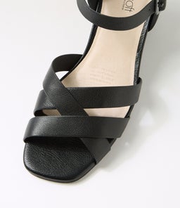 FLORADE SU BLACK BLACK HEEL LEATHER