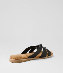 QUICKS SU BLACK CORK LEATHER