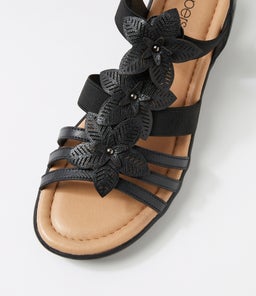 FAVORITES SU BLACK BLACK SOLE LEATHER