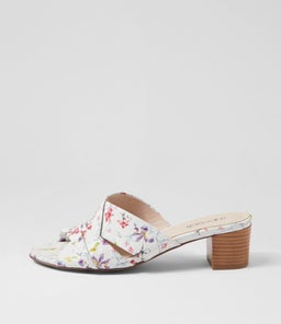 CAROLINES SU WHITE ORCHID NATURAL HEEL LEATHER