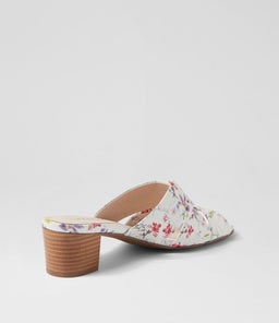 CAROLINES SU WHITE ORCHID NATURAL HEEL LEATHER