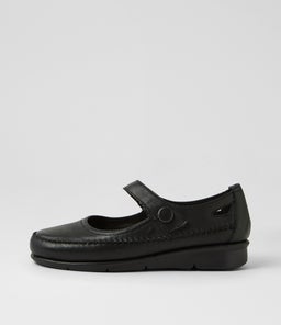 Peregrine Black Leather Flat Shoes Peregrine Black Leather Flat Shoes