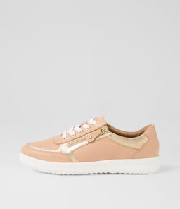 ZULIE SU DK NUDE PLATINUM LEATHER SUEDE