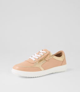 ZULIE SU DK NUDE PLATINUM LEATHER SUEDE